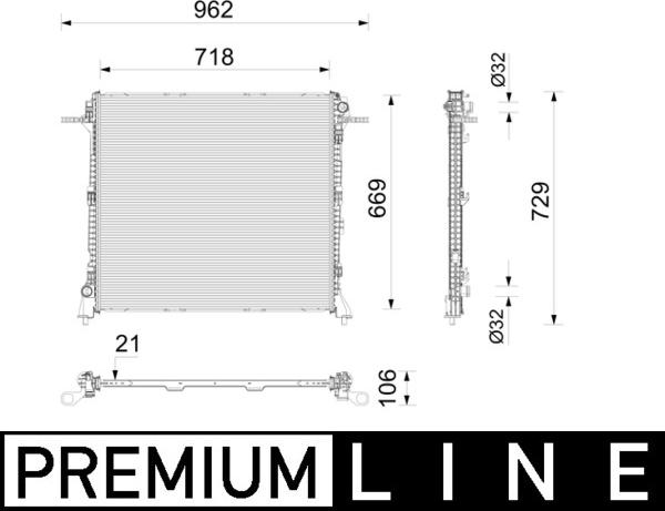 MAHLE CR 2788 000P - Radiatore, Raffreddamento motore www.autoricambi360.it