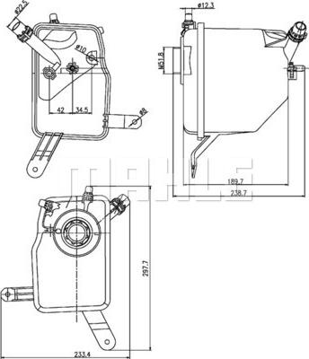 MAHLE CRT 205 000S - Serbatoio compensazione, Refrigerante www.autoricambi360.it
