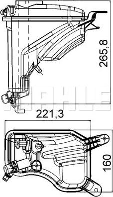 MAHLE CRT 207 000S - Serbatoio compensazione, Refrigerante www.autoricambi360.it