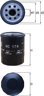 MAHLE HC 174 - Filtro idraulico, Cambio automatico www.autoricambi360.it