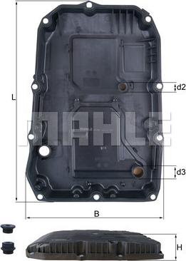 MAHLE HX 196 KIT - Coppa olio, Cambio automatico www.autoricambi360.it