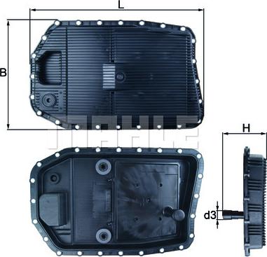 MAHLE HX 154 - Coppa olio, Cambio automatico www.autoricambi360.it