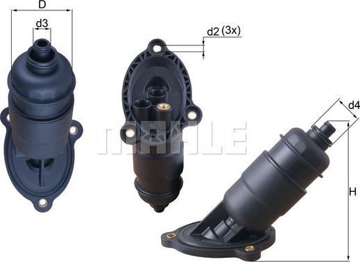 MAHLE HX 155 - Filtro idraulico, Cambio automatico www.autoricambi360.it