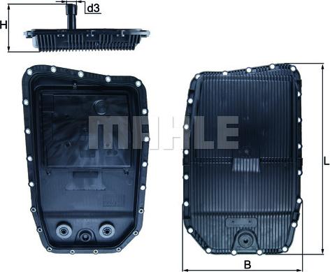 MAHLE HX 152 - Coppa olio, Cambio automatico www.autoricambi360.it