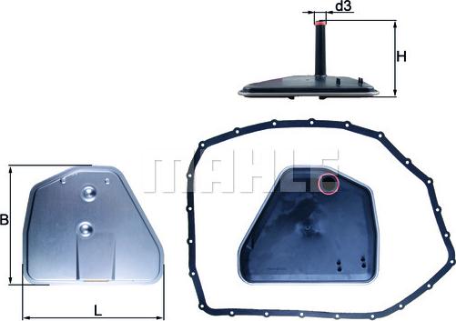 MAHLE HX 164D - Filtro idraulico, Cambio automatico www.autoricambi360.it