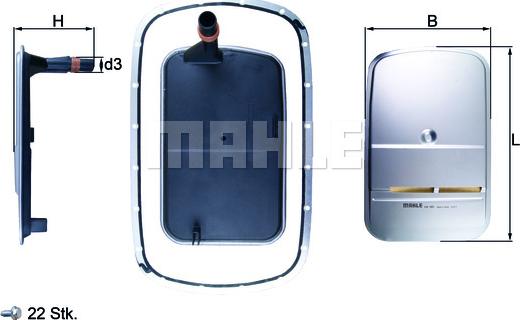 MAHLE HX 165KIT - Filtro idraulico, Cambio automatico www.autoricambi360.it