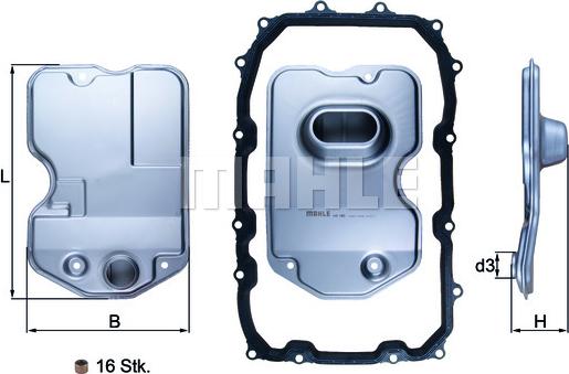 MAHLE HX 160KIT - Filtro idraulico, Cambio automatico www.autoricambi360.it