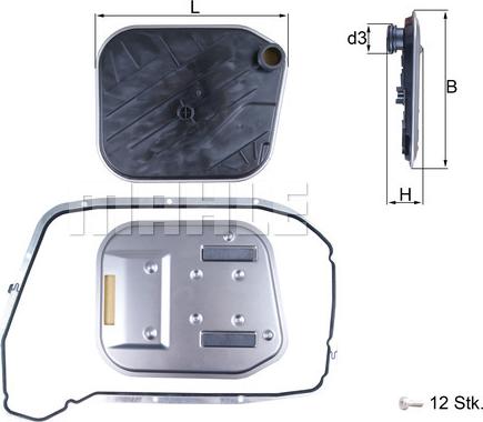 MAHLE HX 189 KIT - Filtro idraulico, Cambio automatico www.autoricambi360.it