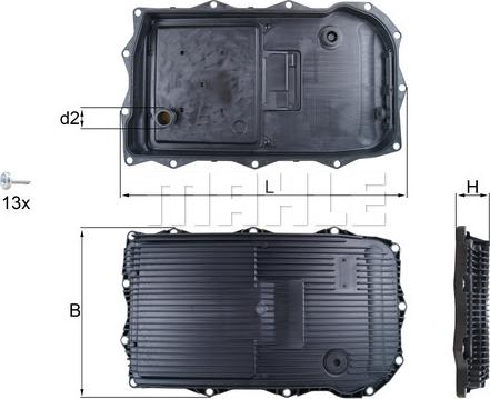 MAHLE HX 184 KIT - Coppa olio, Cambio automatico www.autoricambi360.it