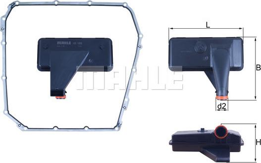 MAHLE HX 185D - Filtro idraulico, Cambio automatico www.autoricambi360.it