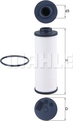 MAHLE HX 186D - Filtro idraulico, Cambio automatico www.autoricambi360.it
