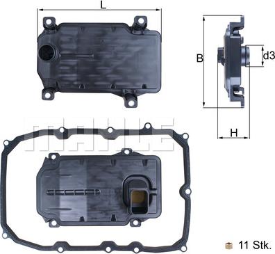 MAHLE HX 187 KIT - Filtro idraulico, Cambio automatico www.autoricambi360.it