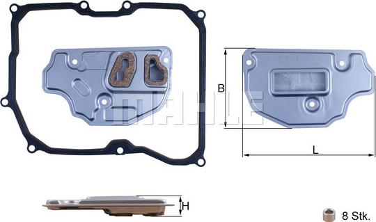 MAHLE HX 256D - Filtro idraulico, Cambio automatico www.autoricambi360.it