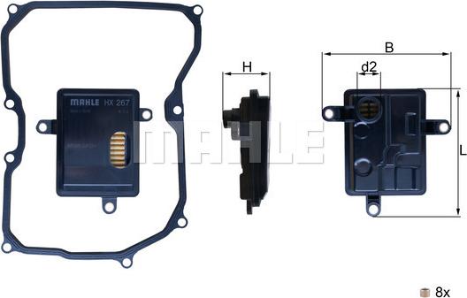 MAHLE HX 267D - Filtro idraulico, Cambio automatico www.autoricambi360.it