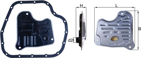 MAHLE HX 284D - Filtro idraulico, Cambio automatico www.autoricambi360.it