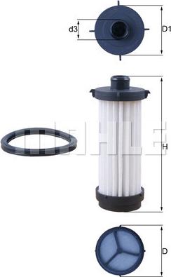MAHLE HX 232D - Filtro idraulico, Cambio automatico www.autoricambi360.it