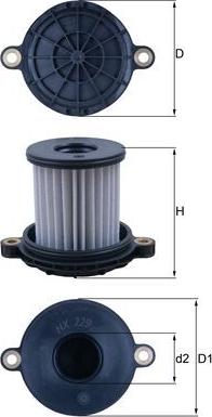 MAHLE HX 229 - Filtro idraulico, Cambio automatico www.autoricambi360.it