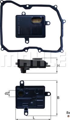 MAHLE HX 275D - Filtro idraulico, Cambio automatico www.autoricambi360.it