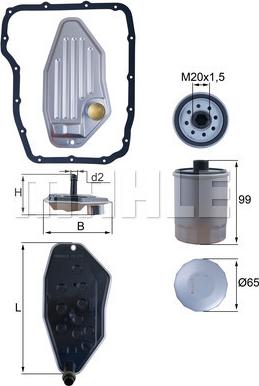 MAHLE HX 276 KIT - Filtro idraulico, Cambio automatico www.autoricambi360.it