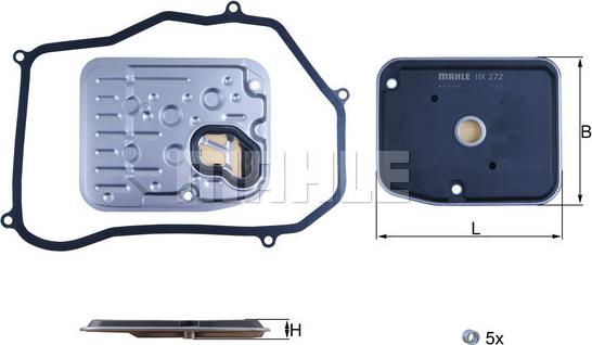 MAHLE HX 272D - Filtro idraulico, Cambio automatico www.autoricambi360.it