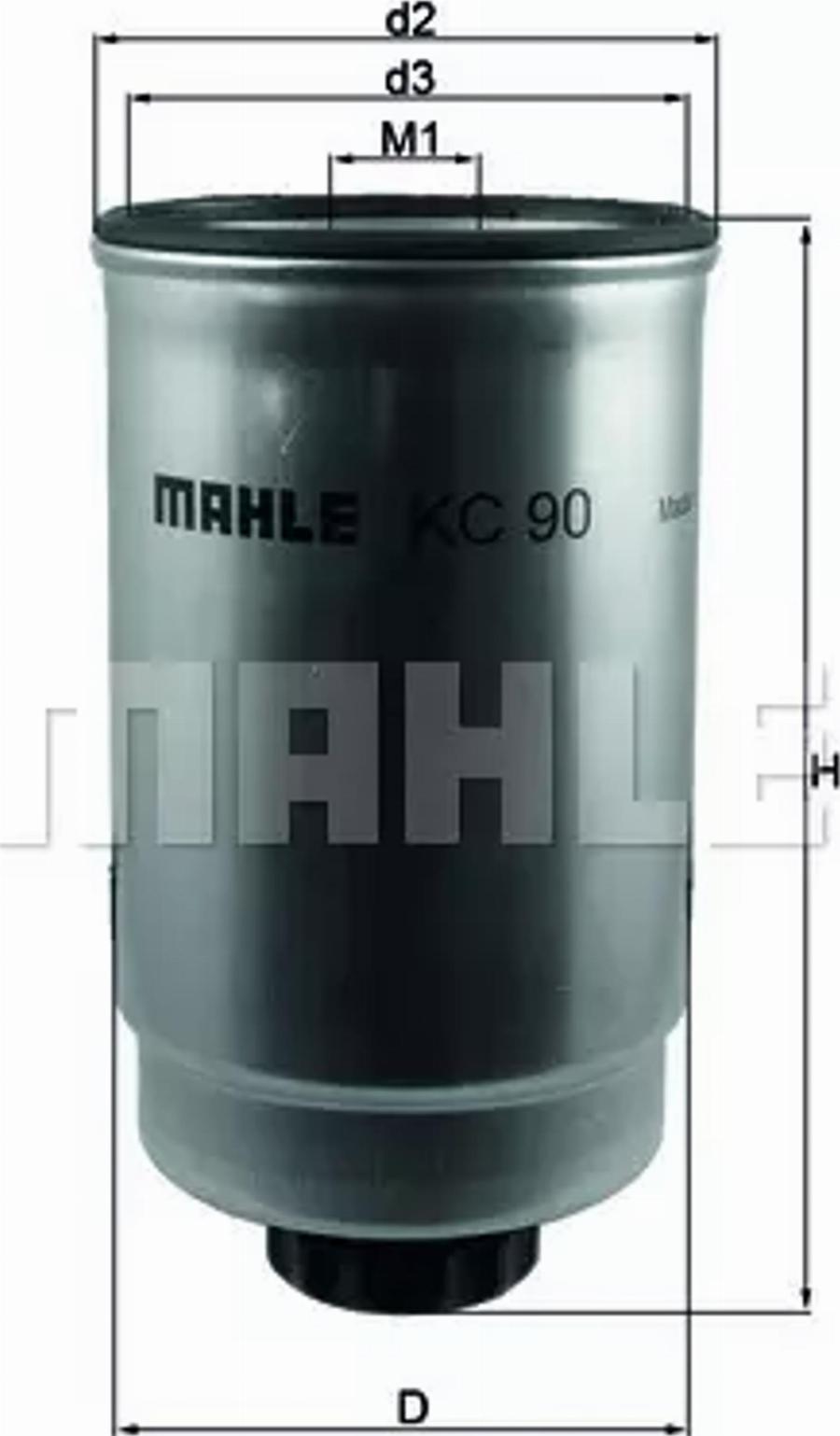MAHLE KC 90 - Filtro carburante www.autoricambi360.it