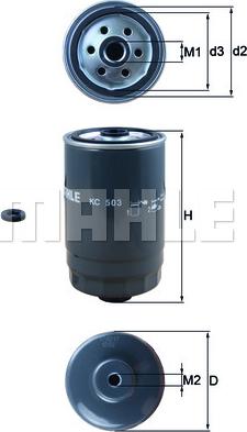MAHLE KC 503D - Filtro carburante www.autoricambi360.it