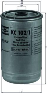 MAHLE KC 102/1 - Filtro carburante www.autoricambi360.it
