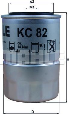 MAHLE KC 82D - Filtro carburante www.autoricambi360.it