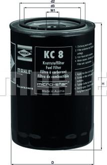 MAHLE KC 8 - Filtro carburante www.autoricambi360.it