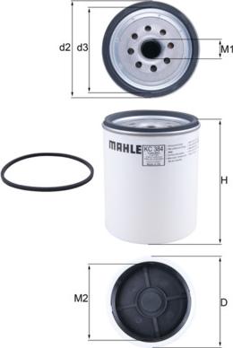 MAHLE KC 384D - Filtro carburante www.autoricambi360.it