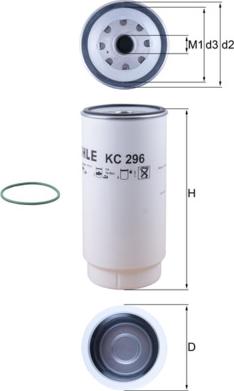 MAHLE KC 296D - Filtro carburante www.autoricambi360.it