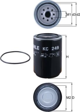 MAHLE KC 249D - Filtro carburante www.autoricambi360.it