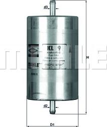 MAHLE KL 9 - Filtro carburante www.autoricambi360.it