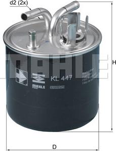 MAHLE KL 447 - Filtro carburante www.autoricambi360.it