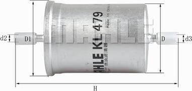 MAHLE KL 479 - Filtro carburante www.autoricambi360.it