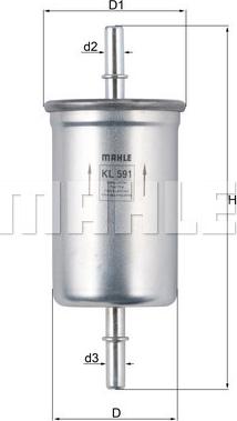 MAHLE KL 591 - Filtro carburante www.autoricambi360.it
