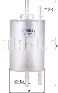 MAHLE KL 592 - Filtro carburante www.autoricambi360.it