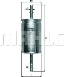 MAHLE KL 559 - Filtro carburante www.autoricambi360.it