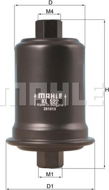 MAHLE KL 522 - Filtro carburante www.autoricambi360.it
