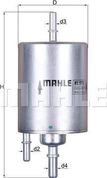 MAHLE KL 571 - Filtro carburante www.autoricambi360.it