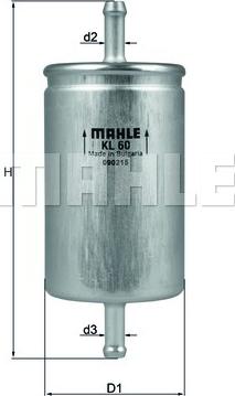 MAHLE KL 60 - Filtro carburante www.autoricambi360.it