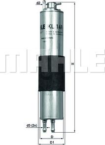MAHLE KL 149 - Filtro carburante www.autoricambi360.it