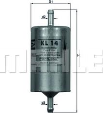 MAHLE KL 14 - Filtro carburante www.autoricambi360.it