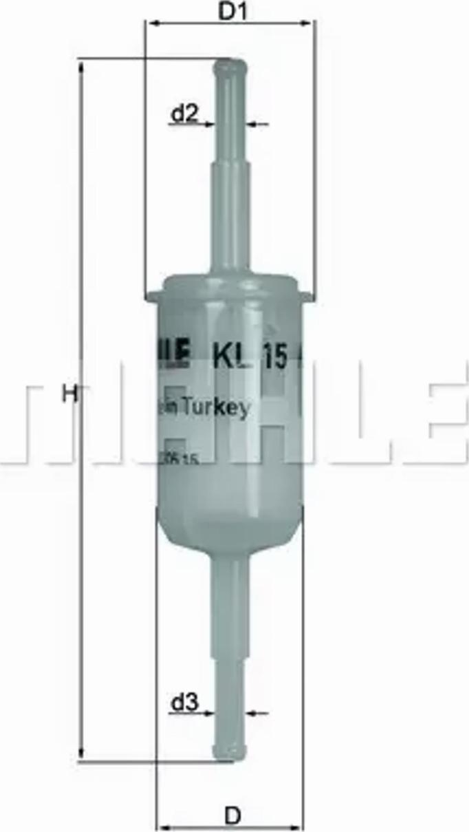 MAHLE KL 15 OF - Filtro carburante www.autoricambi360.it