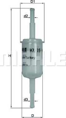 MAHLE KL 15 - Filtro carburante www.autoricambi360.it