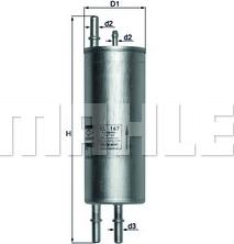 MAHLE KL 167 - Filtro carburante www.autoricambi360.it