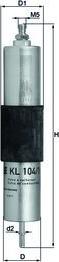 MAHLE KL 104/1 - Filtro carburante www.autoricambi360.it