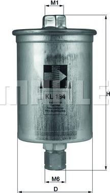 MAHLE KL 184 - Filtro carburante www.autoricambi360.it