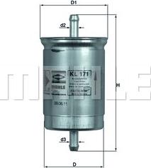 MAHLE KL 171 - Filtro carburante www.autoricambi360.it