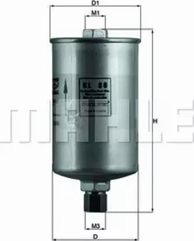 MAHLE KL 88 - Filtro carburante www.autoricambi360.it